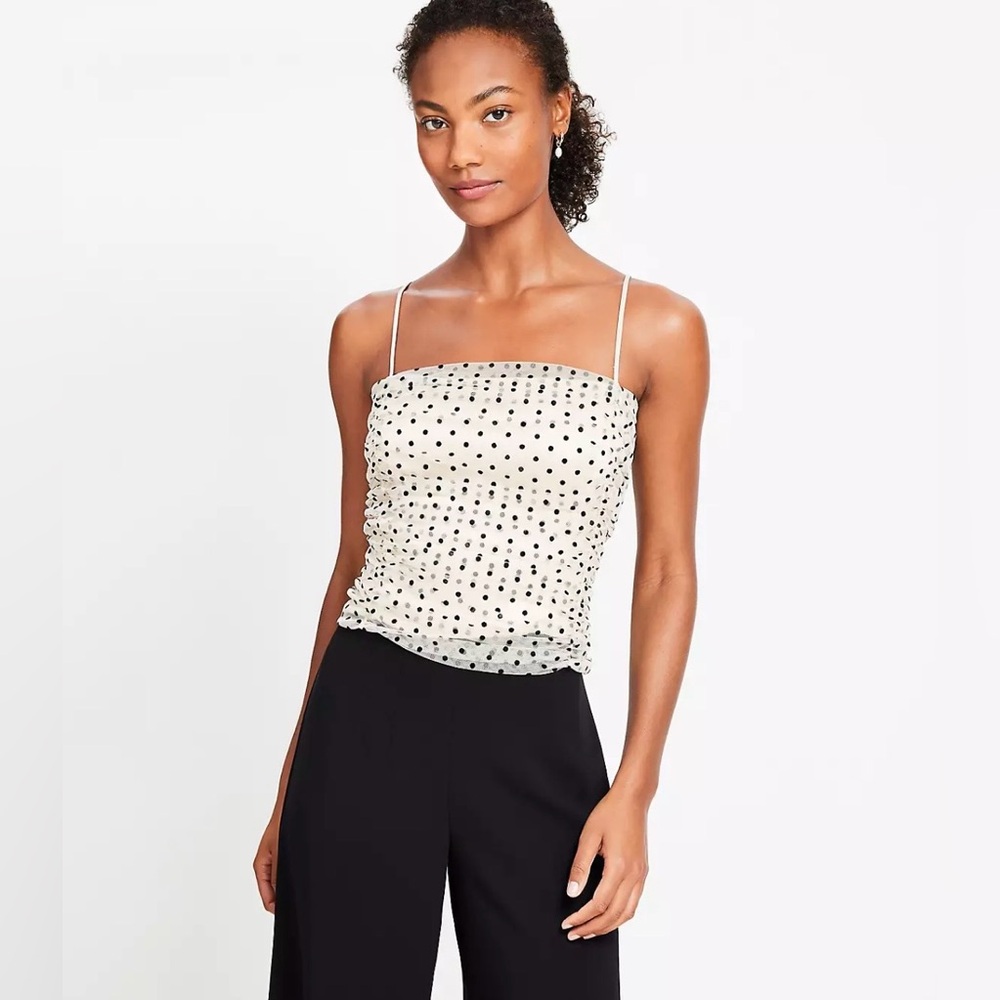 Loft Velvet Dot Tulle Cami